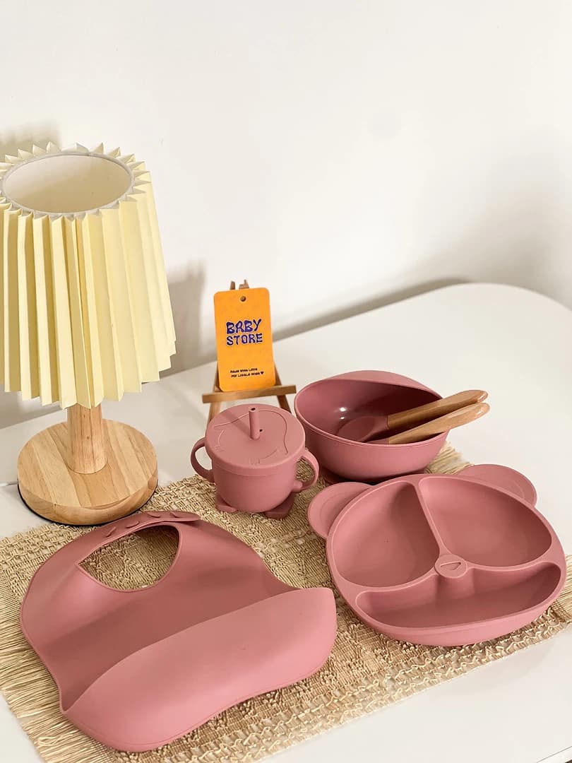 Kit Complet pour Repas de Bébé (6piece) - Silicone 100% Alimentaire